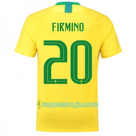 Billiga Fotbollströjor Brasilien Firmino 20 VM 2018 Hemma tröja